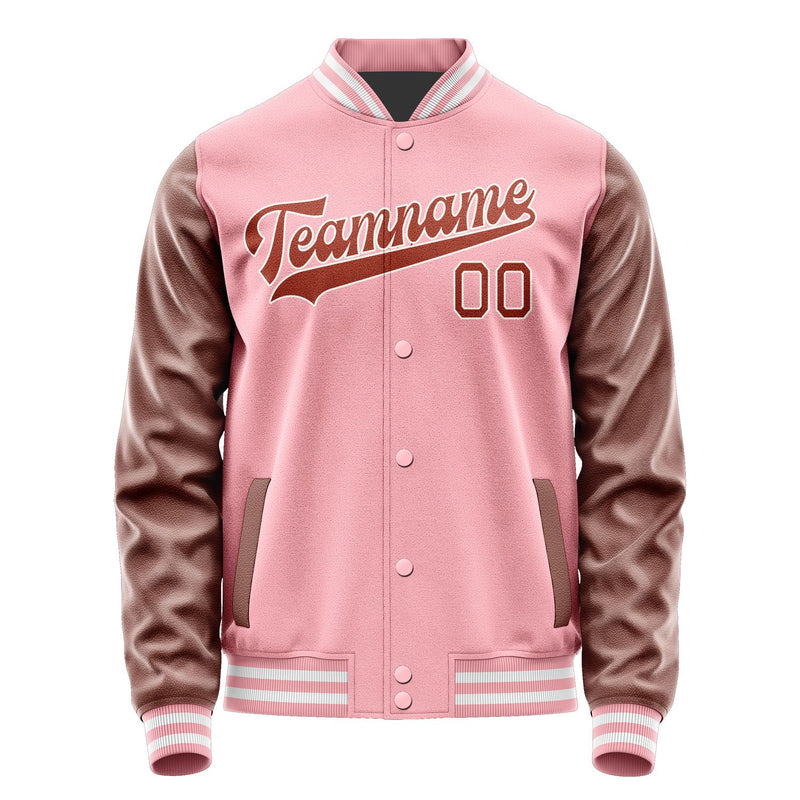 Custom Light Pink Coral Red Jacket JA2121162118B31816