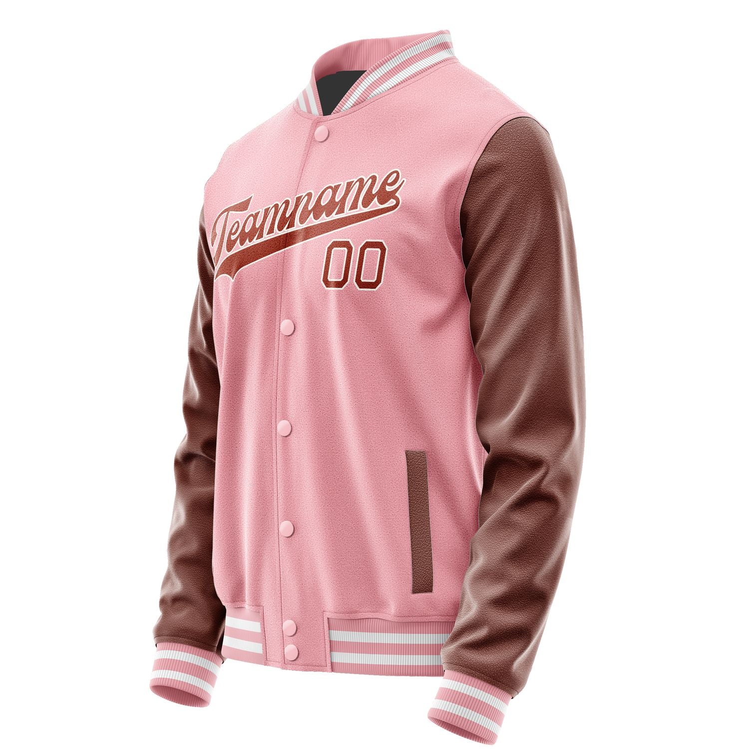 Custom Light Pink Coral Red Jacket JA2121162118B31816