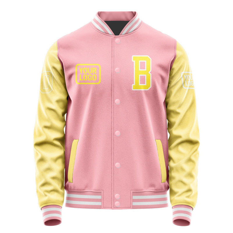 Custom Light Pink Light Yellow Jacket JA212126211818262618