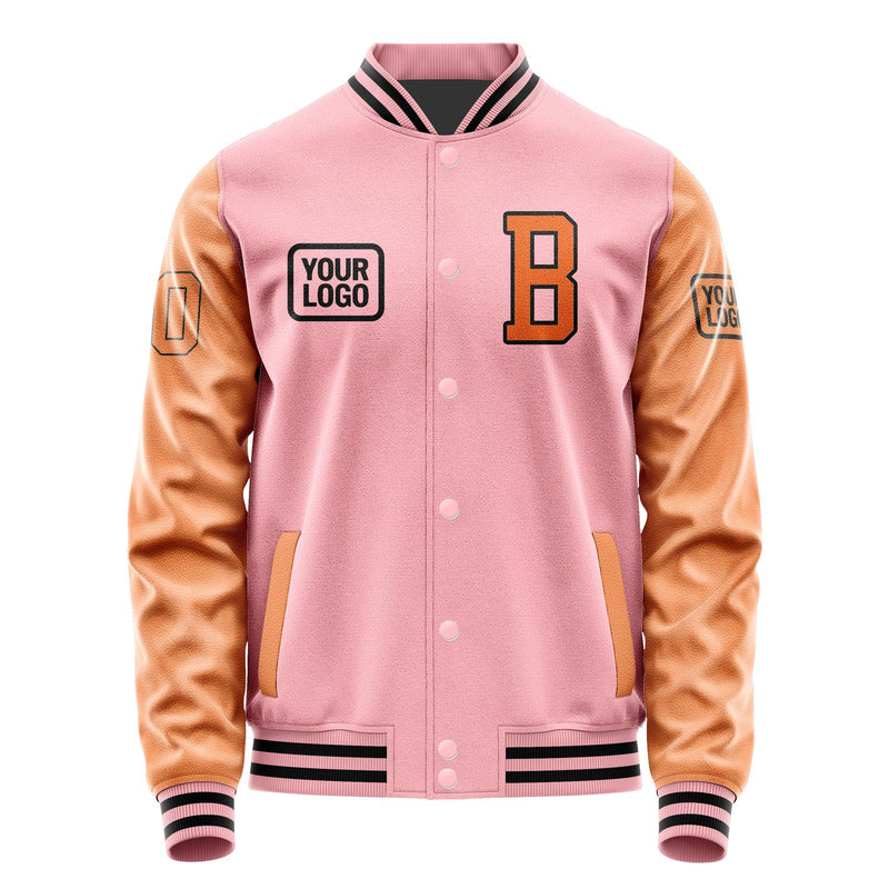 Custom Light Pink Orange Jacket JA212128211717282817