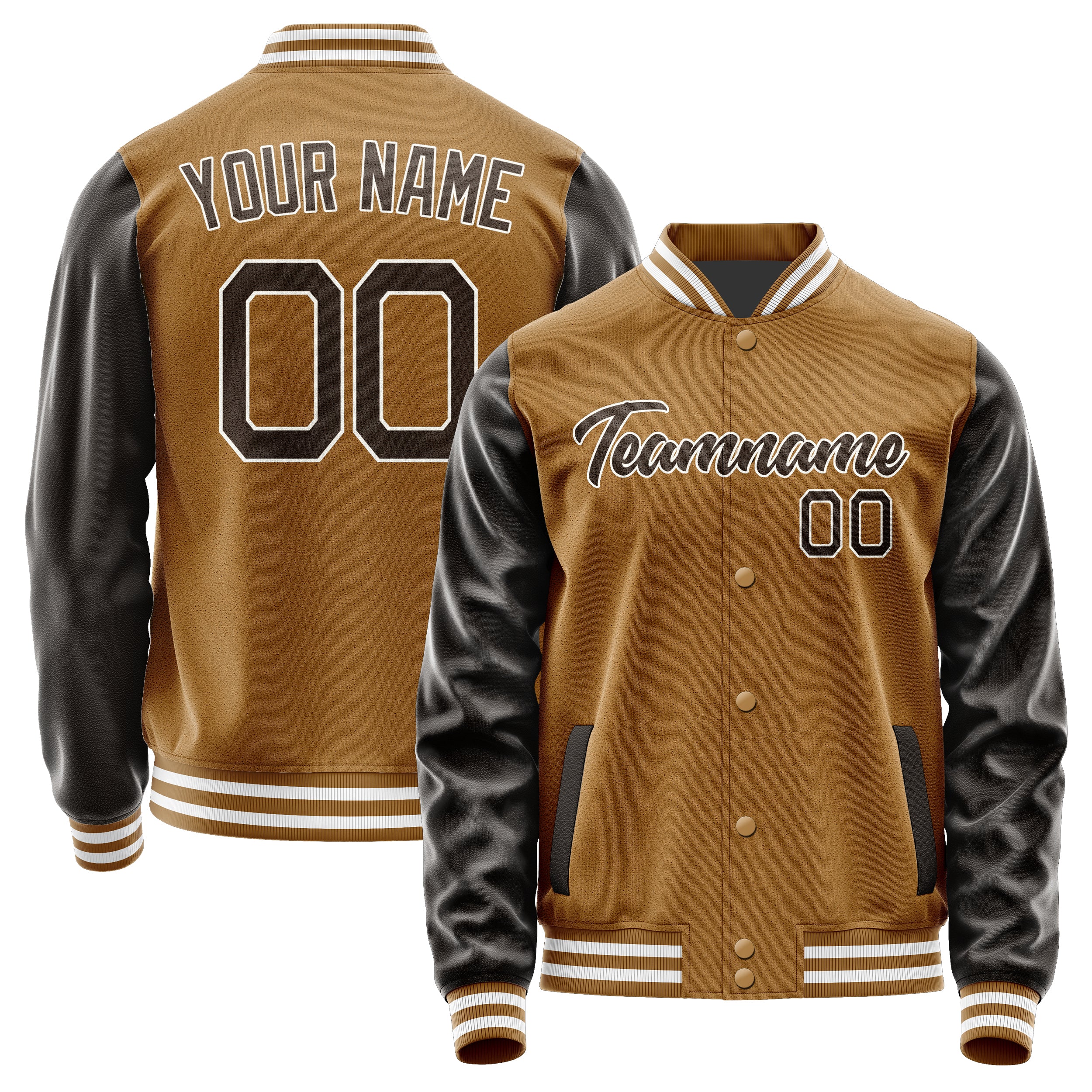 Custom Khaki Brown Jacket JA2222012218B21801