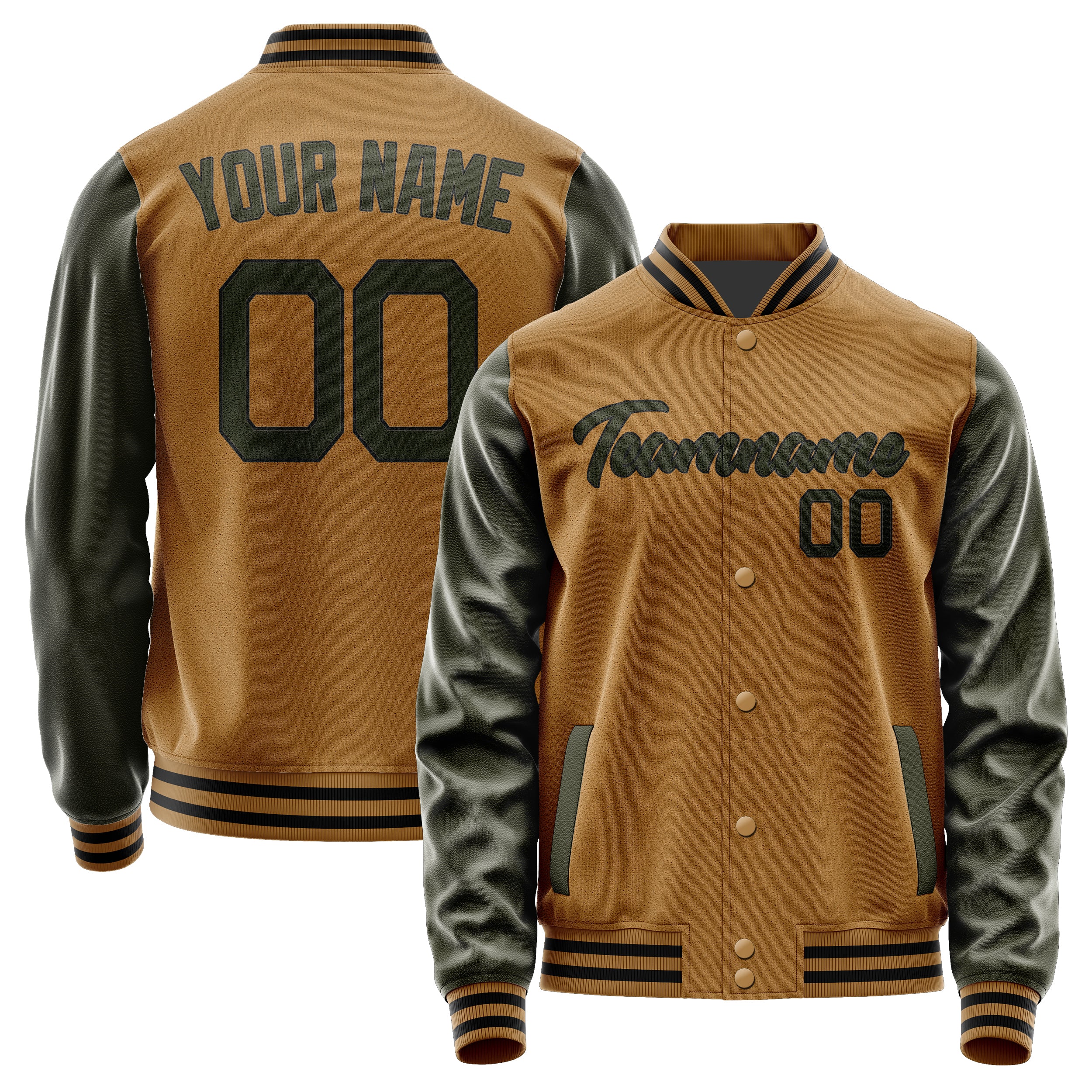 Custom Khaki Olive Jacket JA2222022217B21702