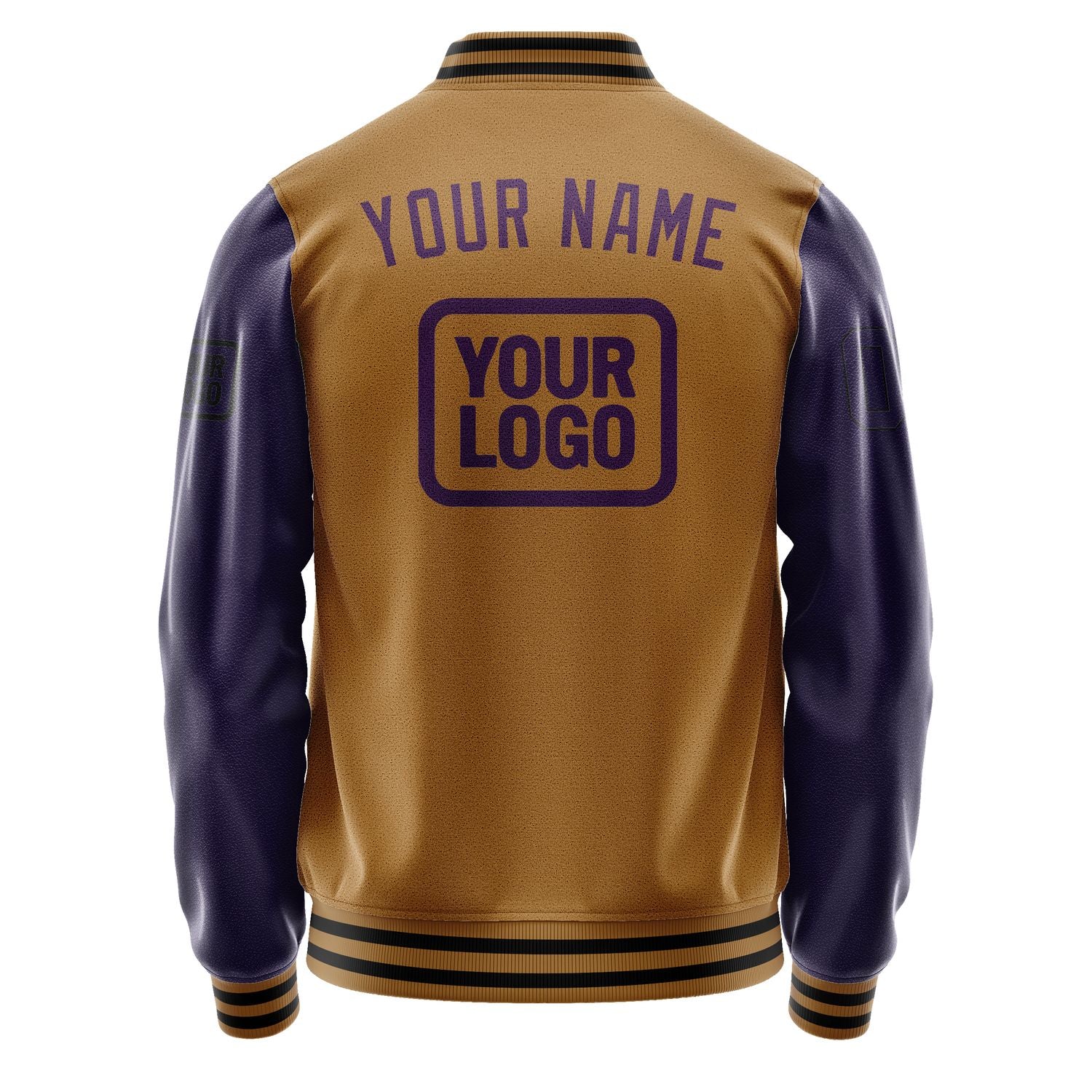 Custom Khaki Purple Jacket JA222207221717070717