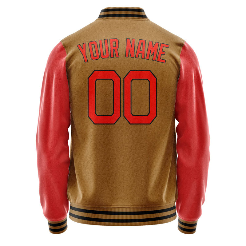 Custom Khaki Orange Red Jacket JA2222122217B21712