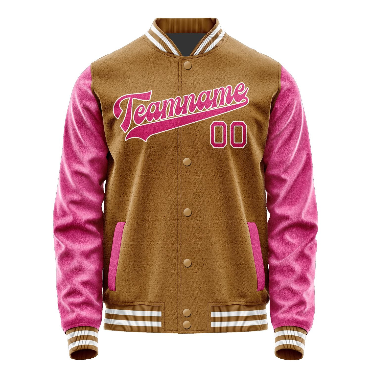 Custom Khaki Pink Jacket JA2222132218B31813