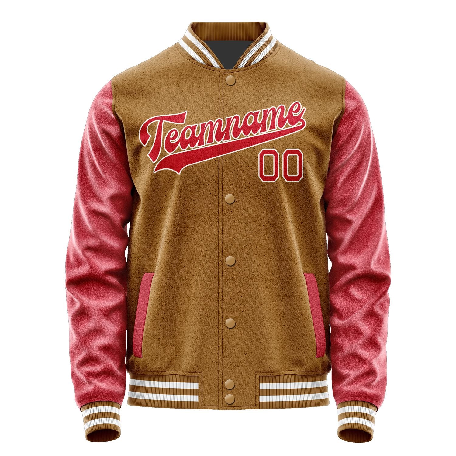 Custom Khaki Red Jacket JA2222142218B31814