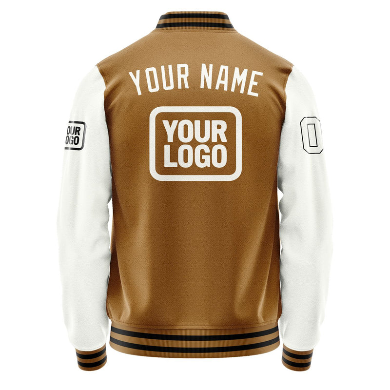Custom Khaki White Jacket JA222218221717181817