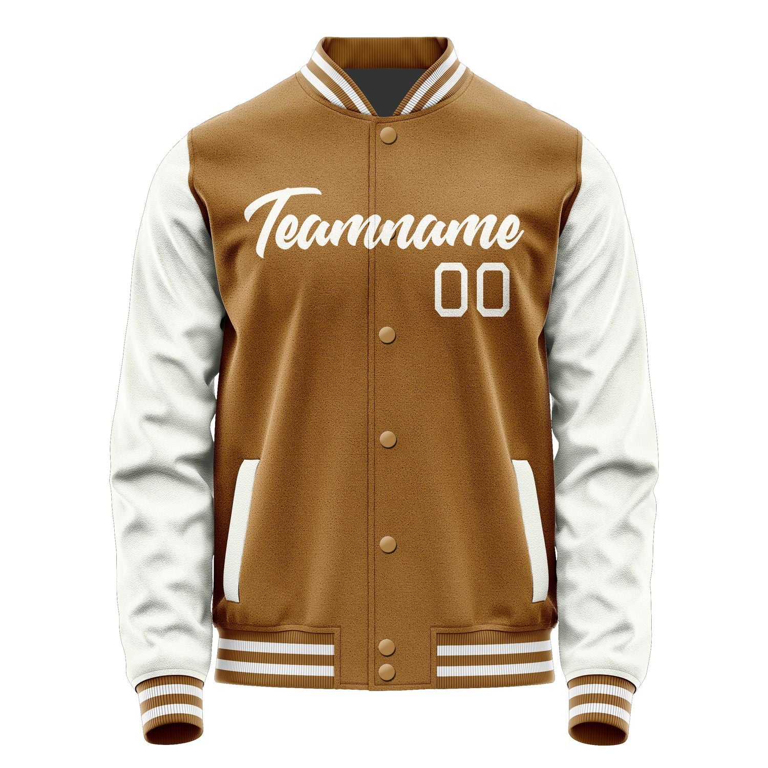Custom Khaki White Jacket JA2222182218B21818