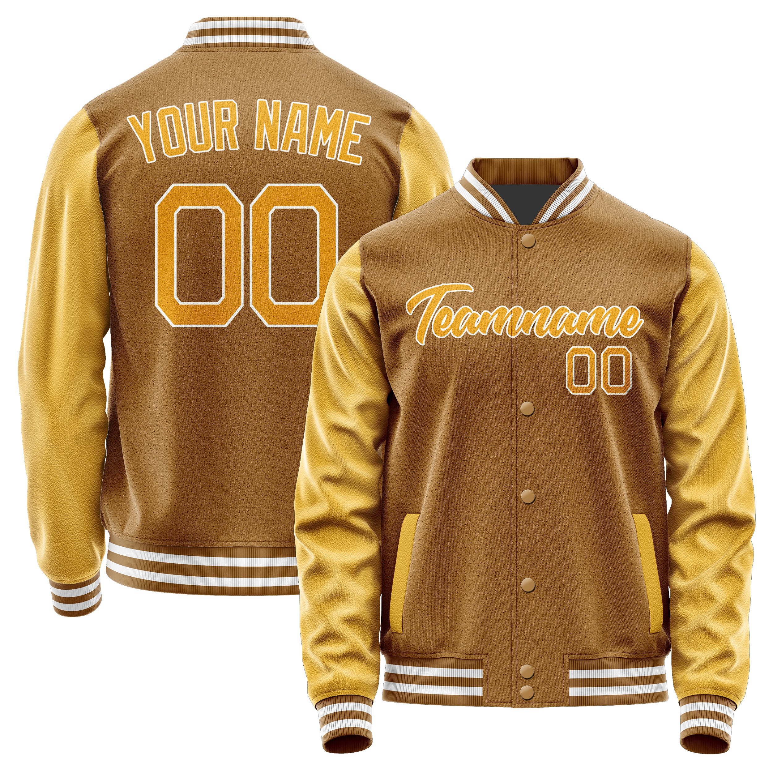 Custom Khaki Yellow Jacket JA2222192218B21819