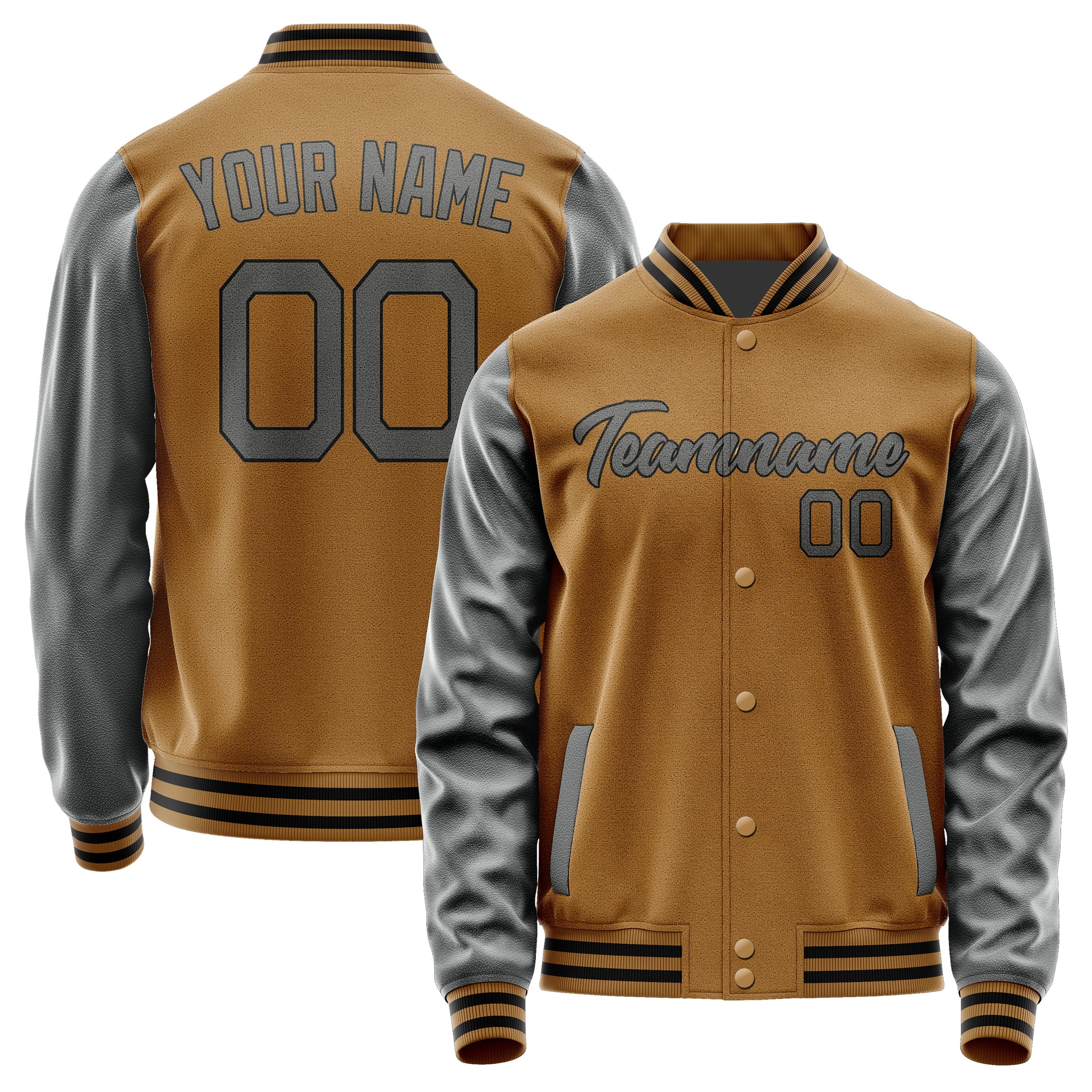 Custom Khaki Dark Grey Jacket JA2222202217B21720