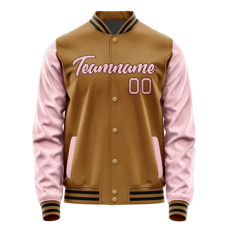 Custom Khaki Light Pink Jacket JA2222212217B21721