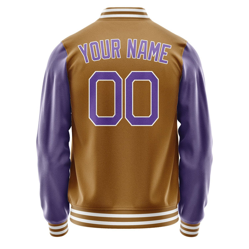 Custom Khaki Light Purple Jacket JA2222232218B21823