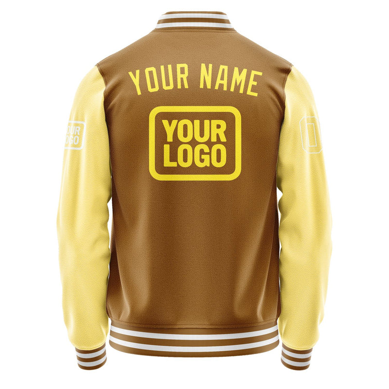Custom Khaki Light Yellow Jacket JA222226221818262618