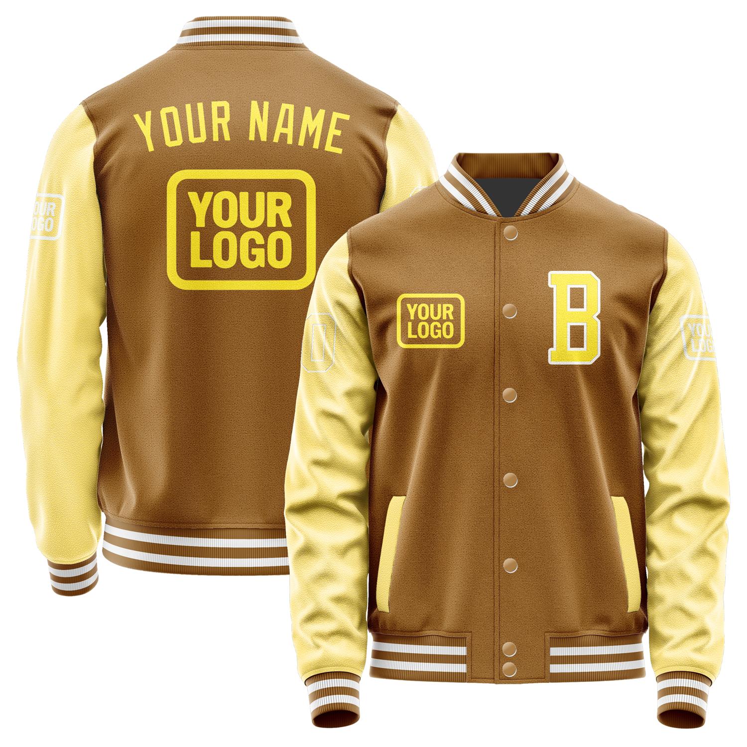 Custom Khaki Light Yellow Jacket JA222226221818262618