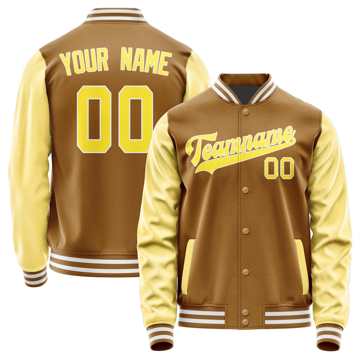 Custom Khaki Light Yellow Jacket JA2222262218B31826