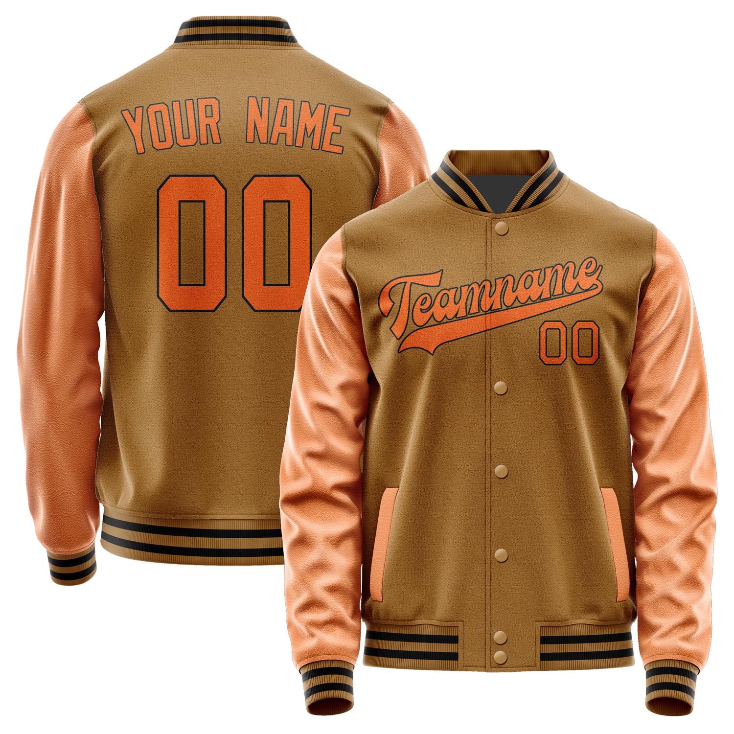 Custom Khaki Orange Jacket JA2222282217B31728