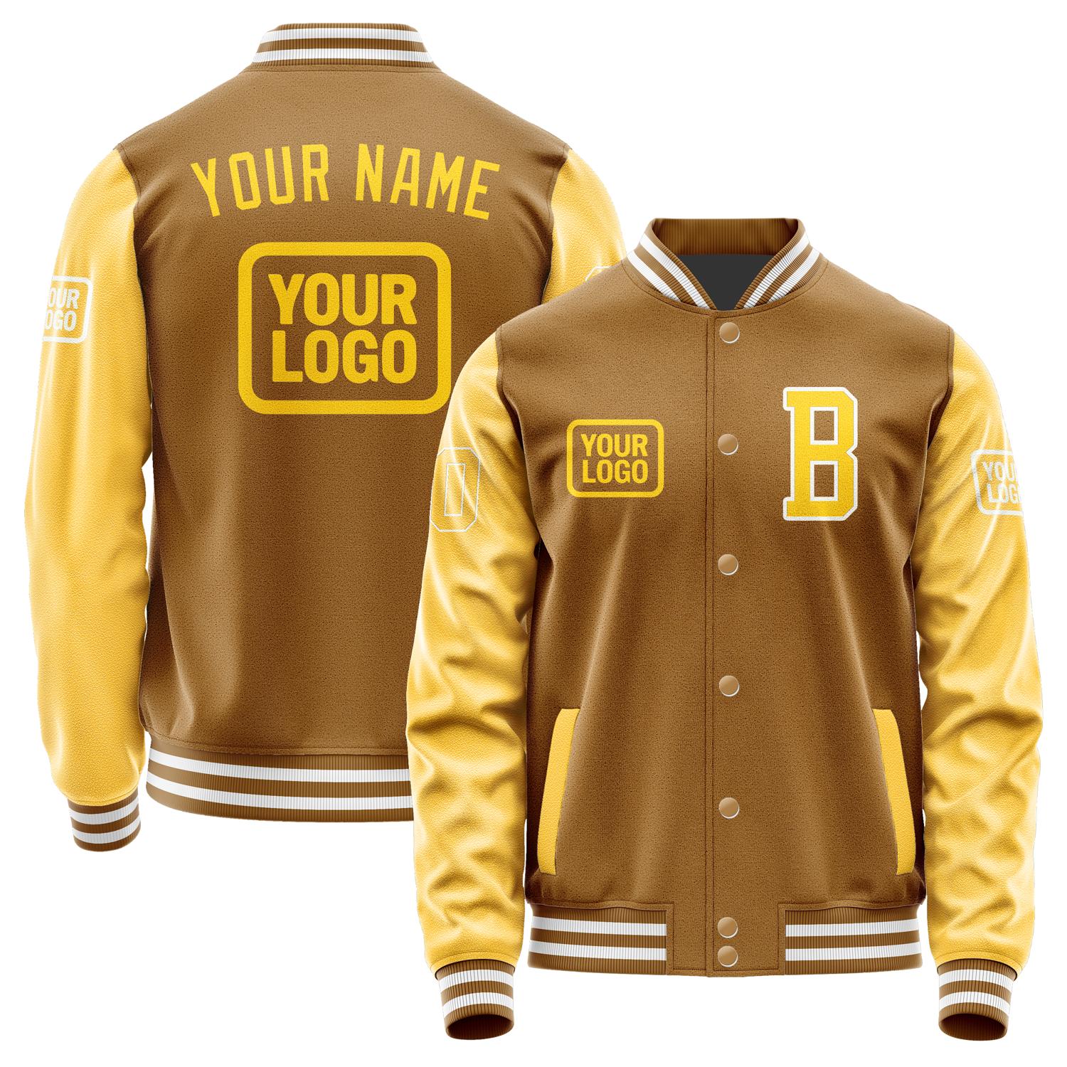 Custom Khaki Gold Jacket JA222230221818303018