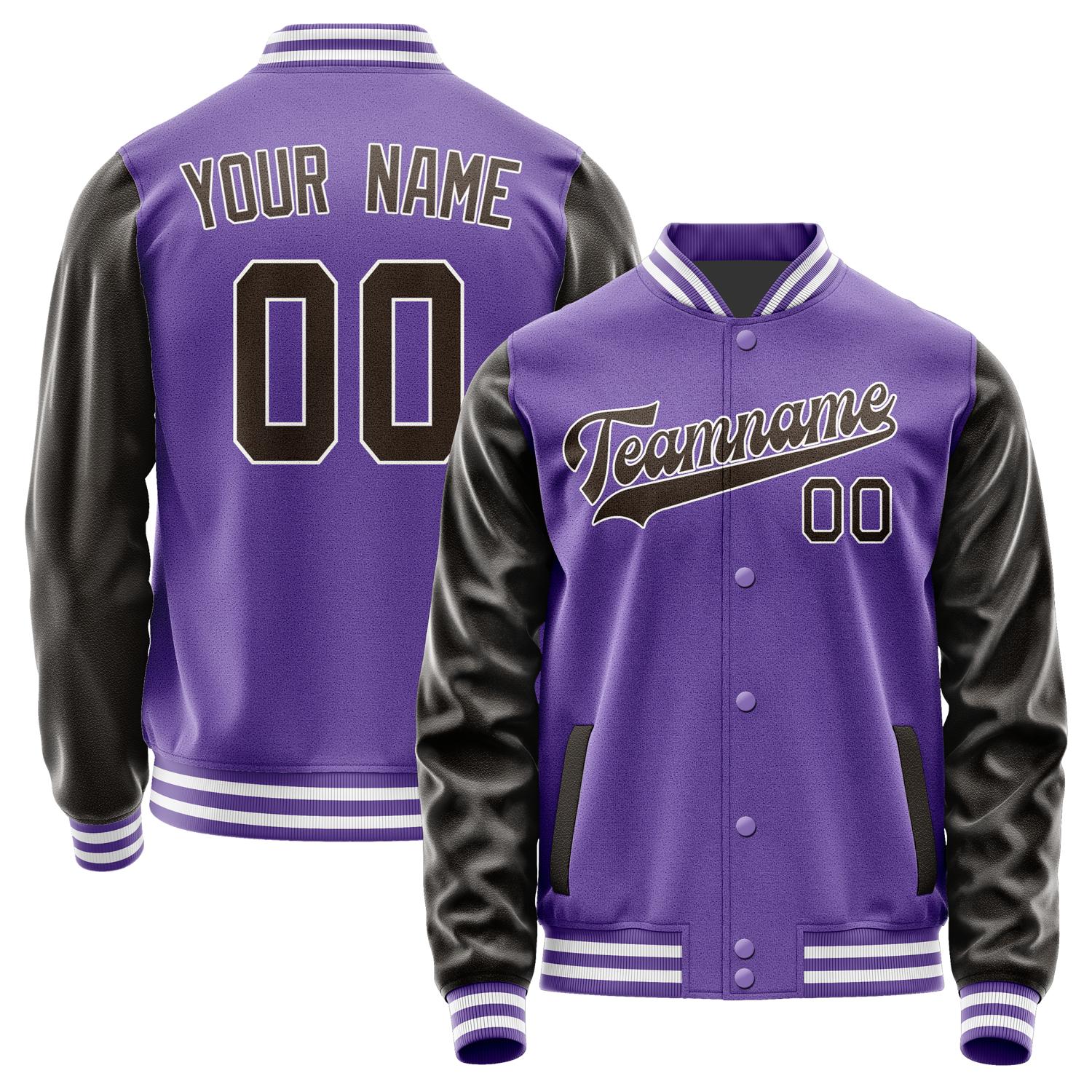 Custom Light Purple Brown Jacket JA2323012318B31801
