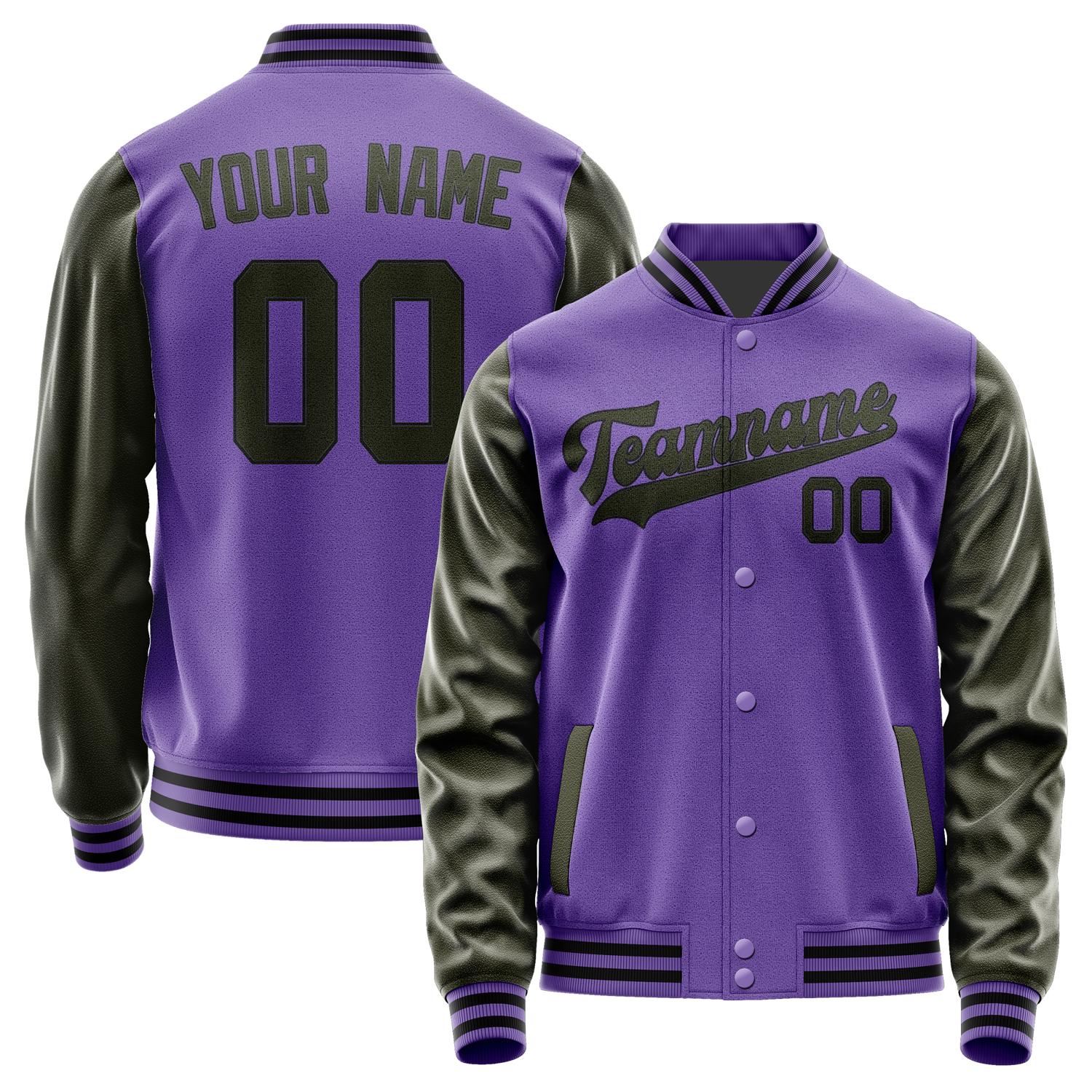 Custom Light Purple Olive Jacket JA2323022317B31702