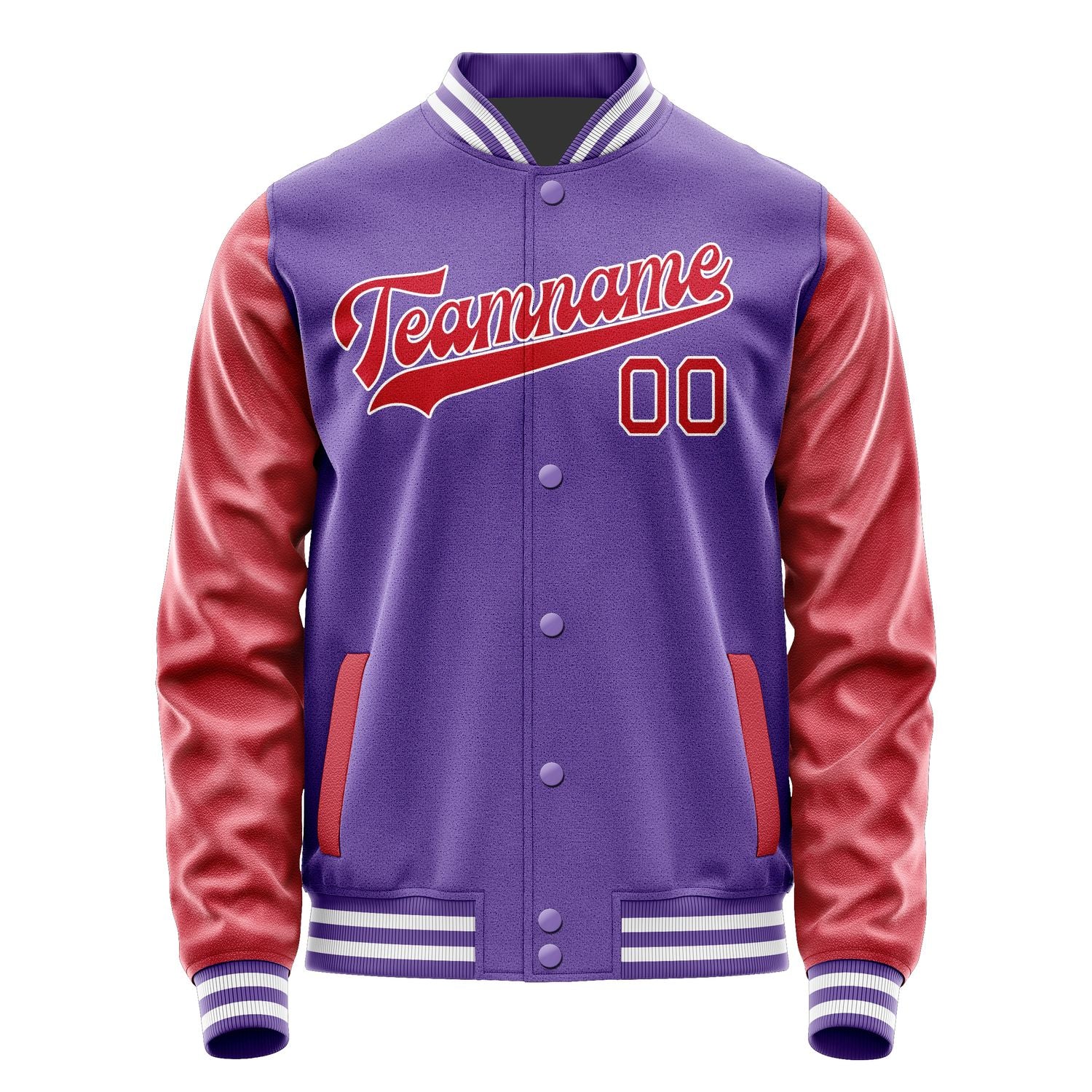 Custom Light Purple Red Jacket JA2323142318B31814