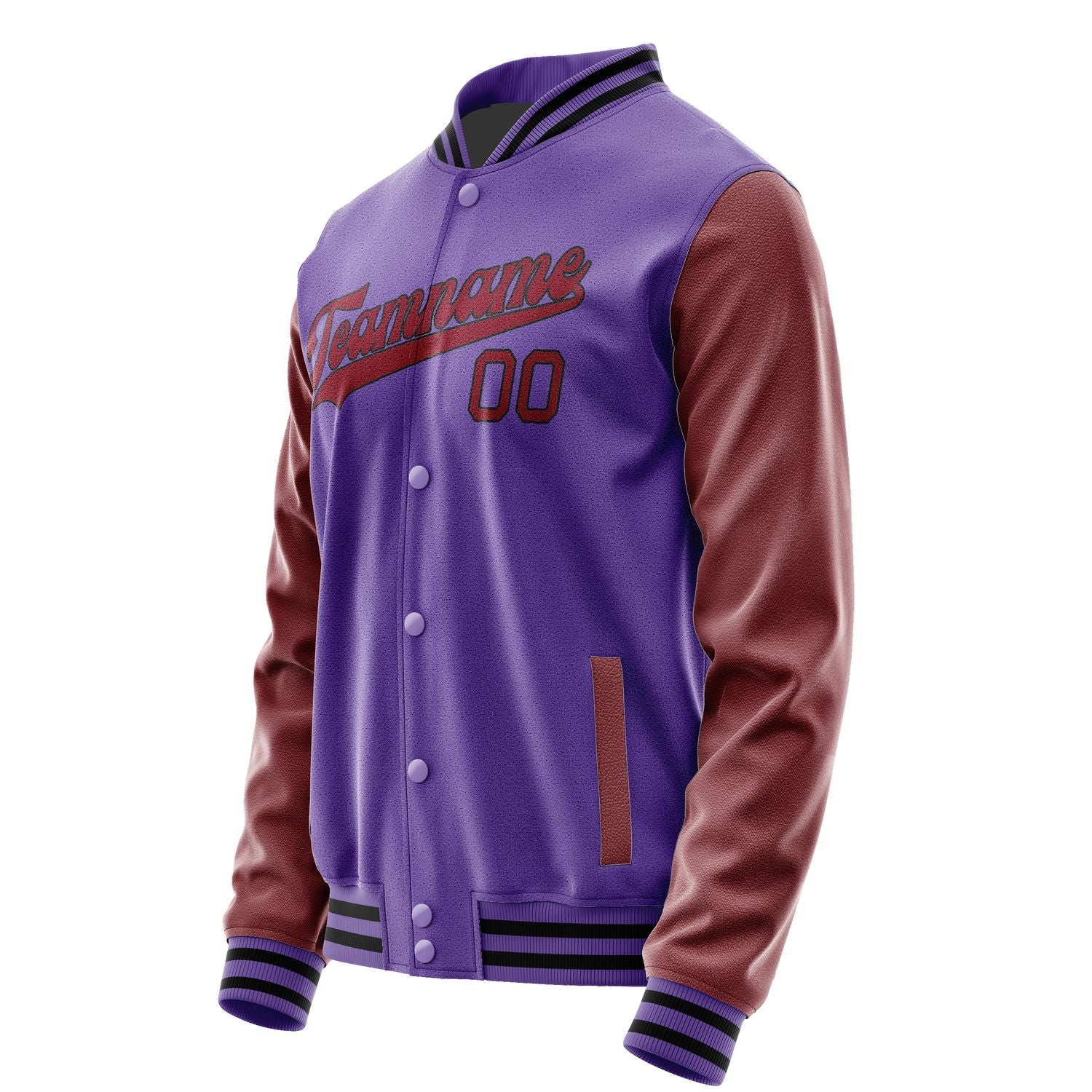 Custom Light Purple Crimson Red Jacket JA2323152317B31715
