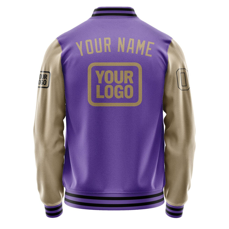 Custom Light Purple Light Khaki Jacket JA232325231717252517