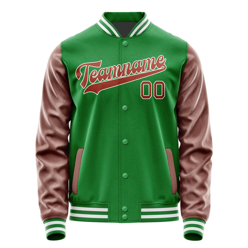 Custom Emerald Green Coral Red Jacket JA2424162418B31816