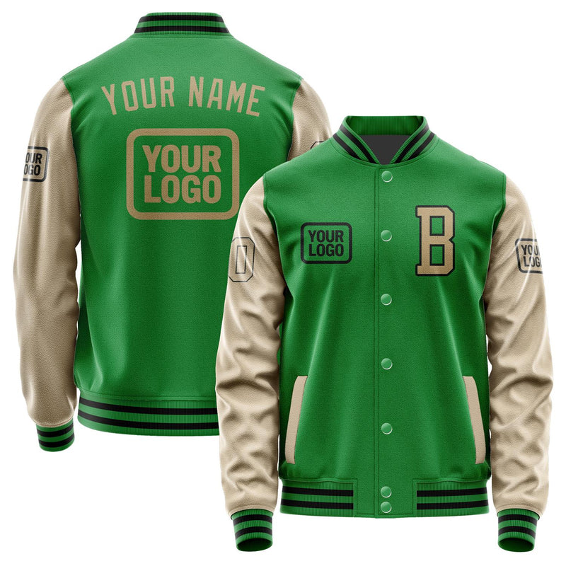 Custom Emerald Green Light Khaki Jacket JA242425241717252517