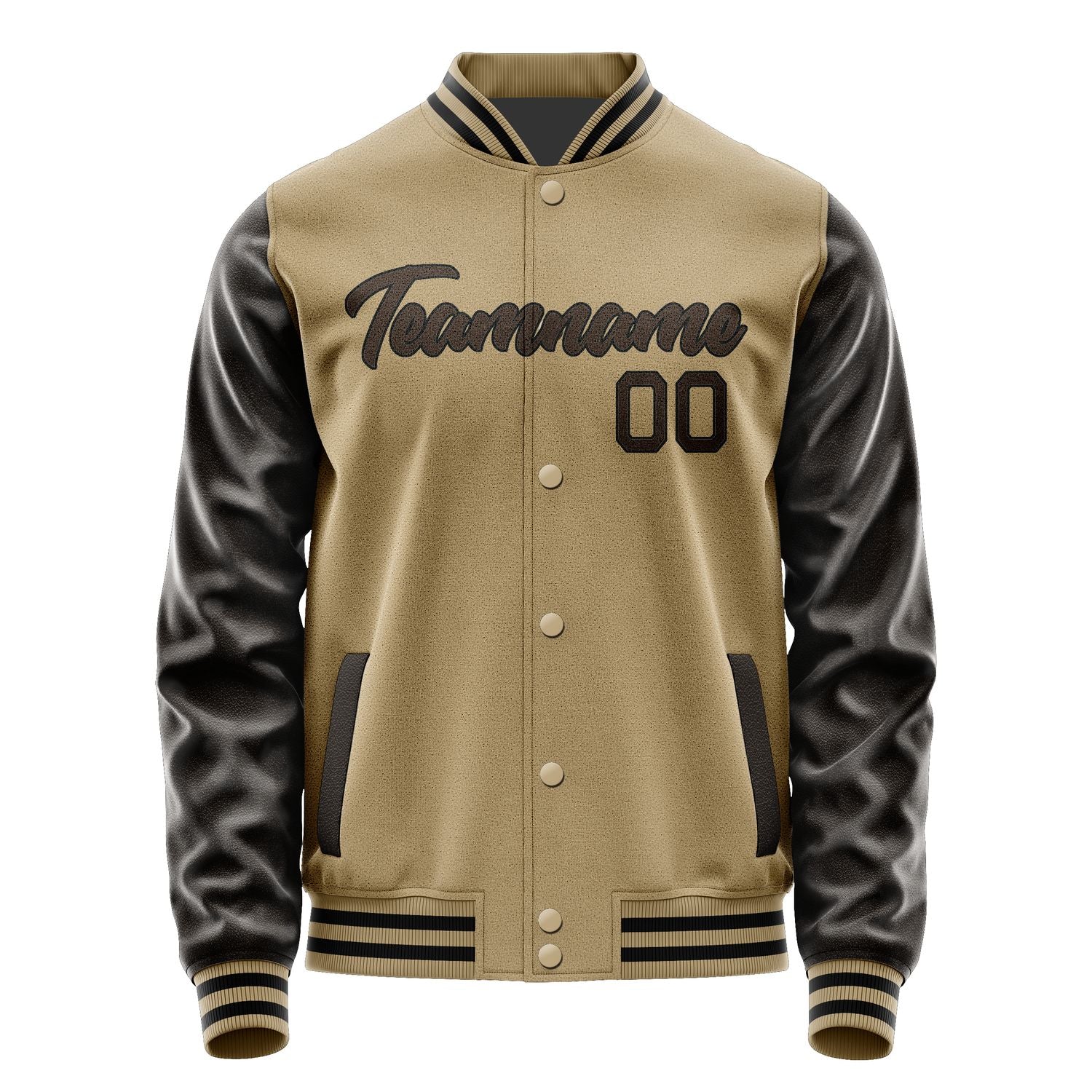 Custom Light Khaki Brown Jacket JA2525012517B21701