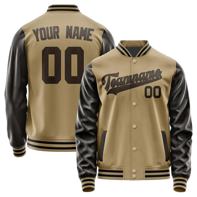 Custom Light Khaki Brown Jacket JA2525012517B31701