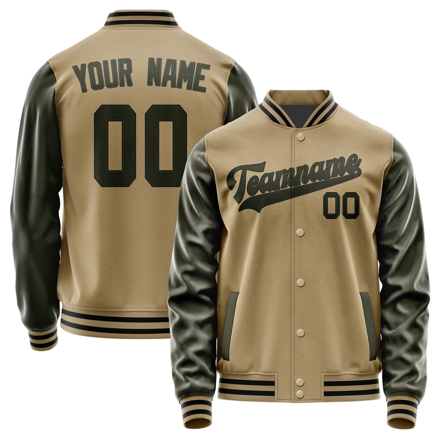 Custom Light Khaki Olive Jacket JA2525022517B31702