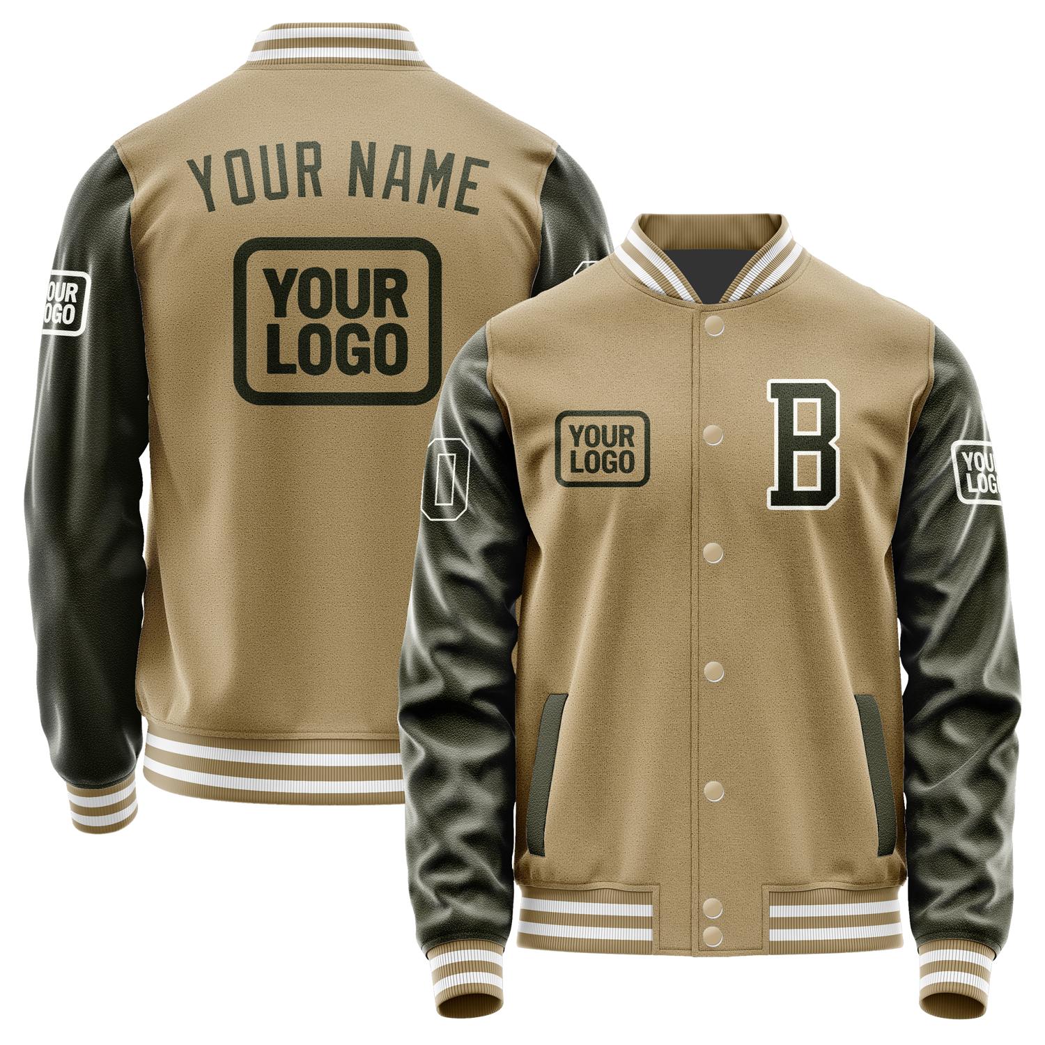 Custom Light Khaki Olive Jacket JA252502251818020218