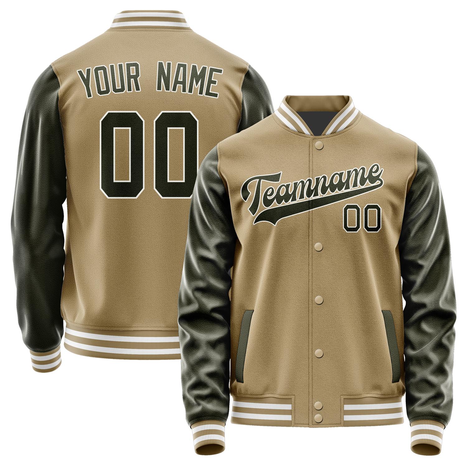 Custom Light Khaki Olive Jacket JA2525022518B31802