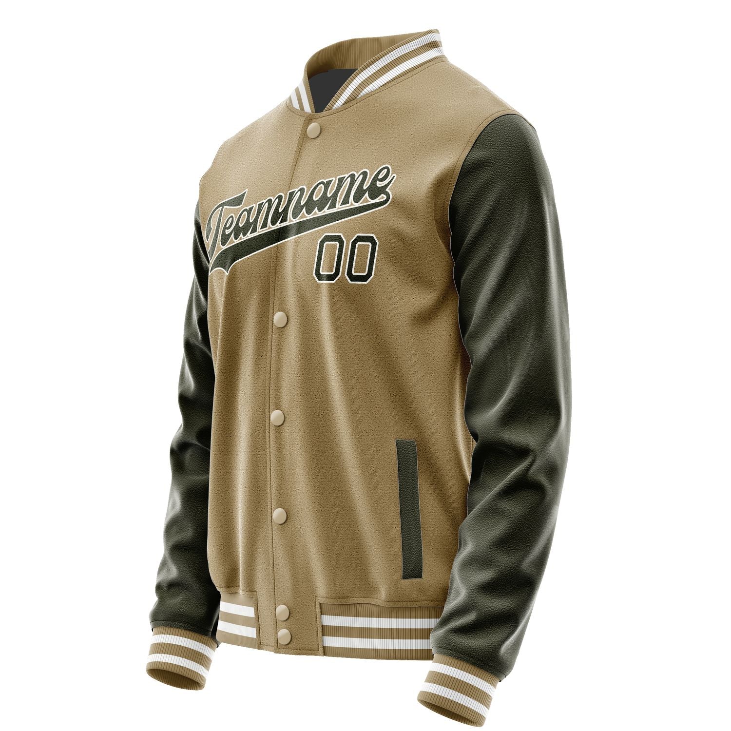Custom Light Khaki Olive Jacket JA2525022518B31802