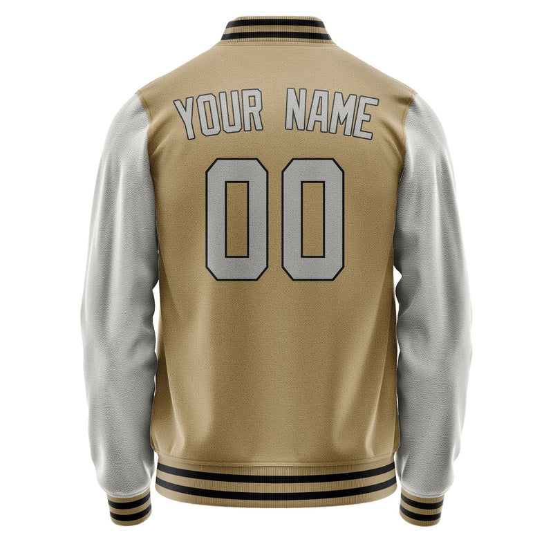 Custom Light Khaki Gray Jacket JA2525042517B31704