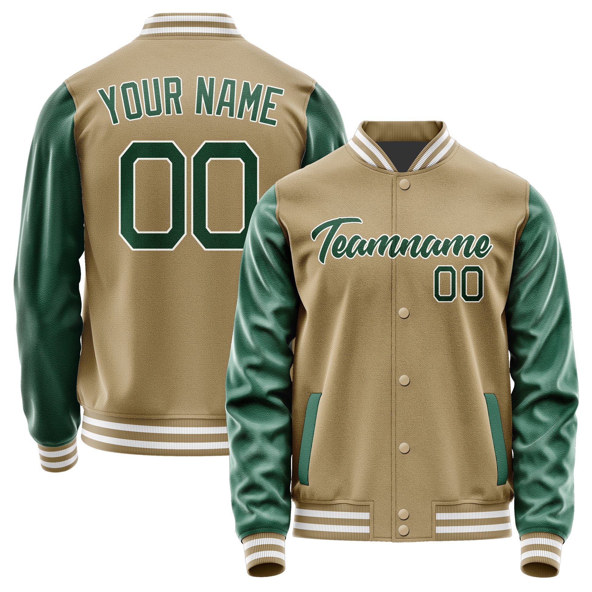 Custom Light Khaki Green Jacket JA2525052518B21805