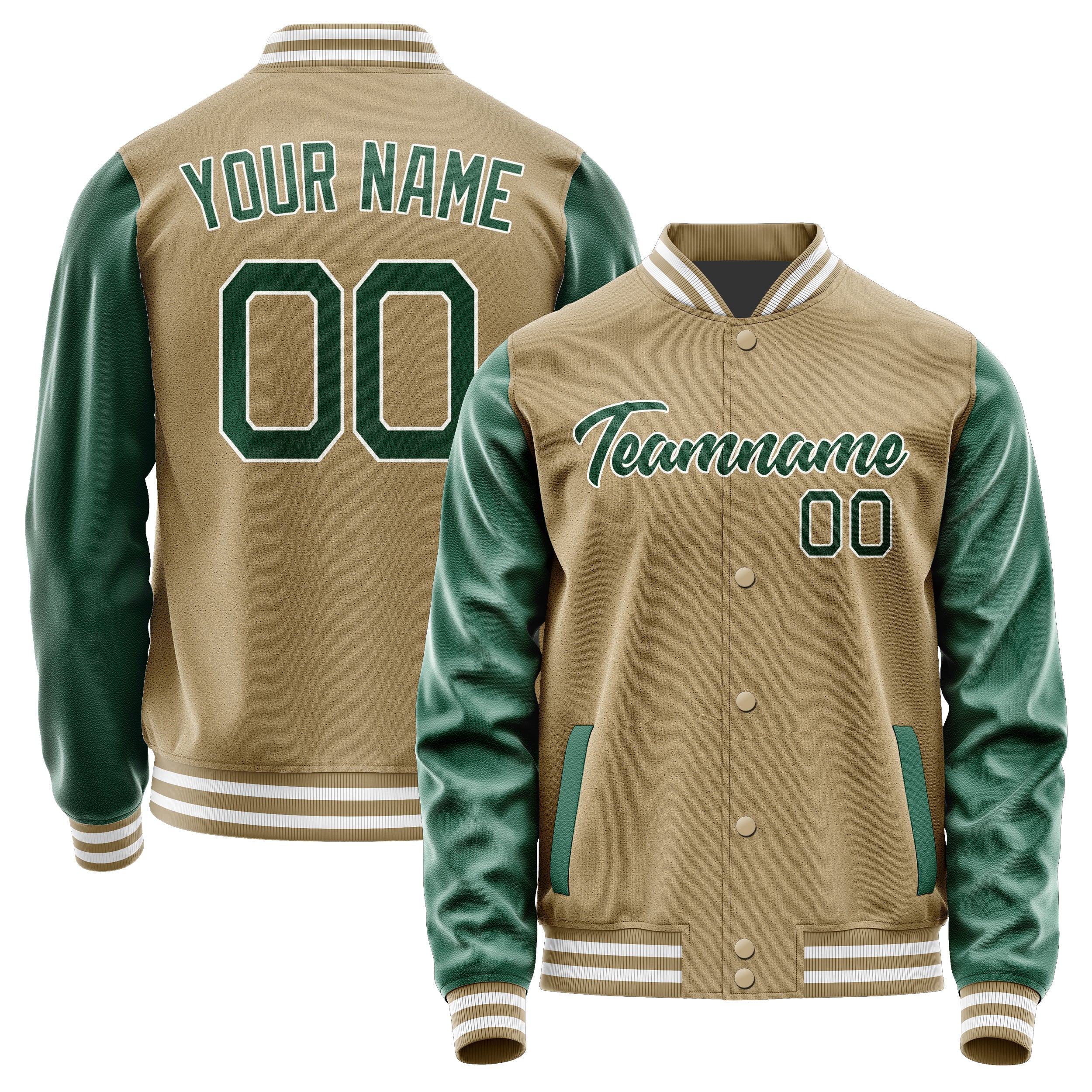 Custom Light Khaki Green Jacket JA2525052518B21805