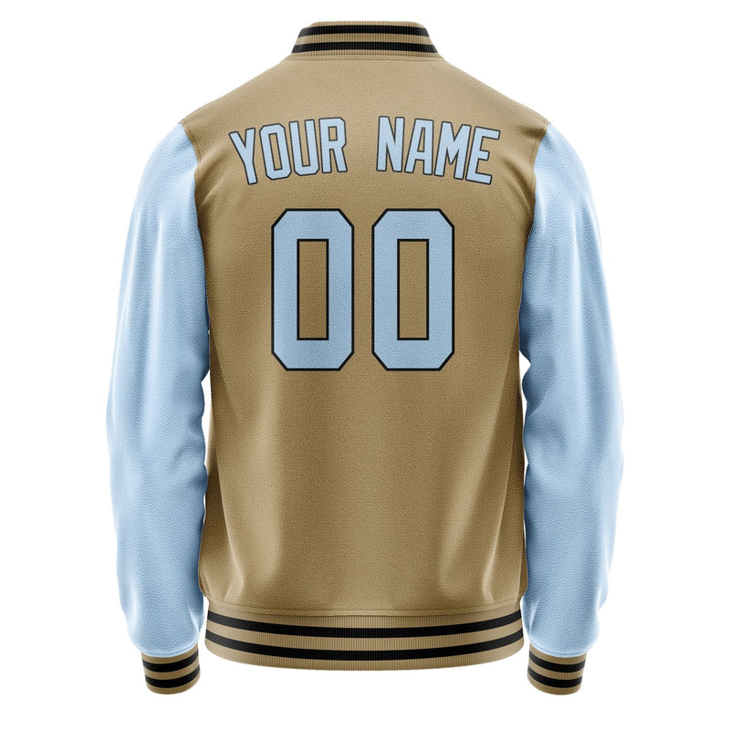 Custom Light Khaki Light Blue Jacket JA2525082517B31708