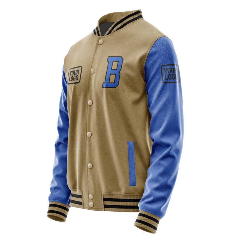 Custom Light Khaki Sky Blue Jacket JA252509251717090917