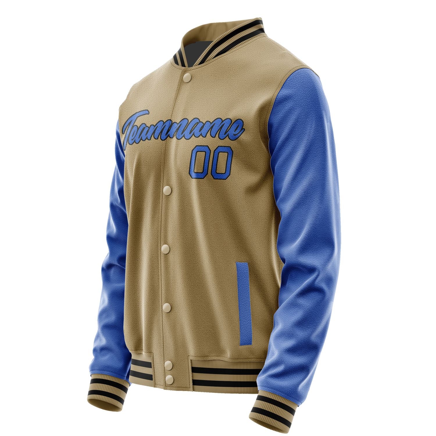 Custom Light Khaki Sky Blue Jacket JA2525092517B21709