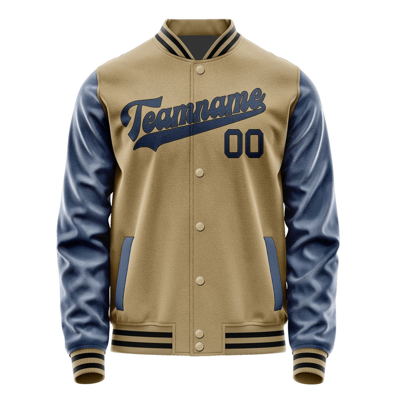 Custom Light Khaki Blue Jacket JA2525102517B31710