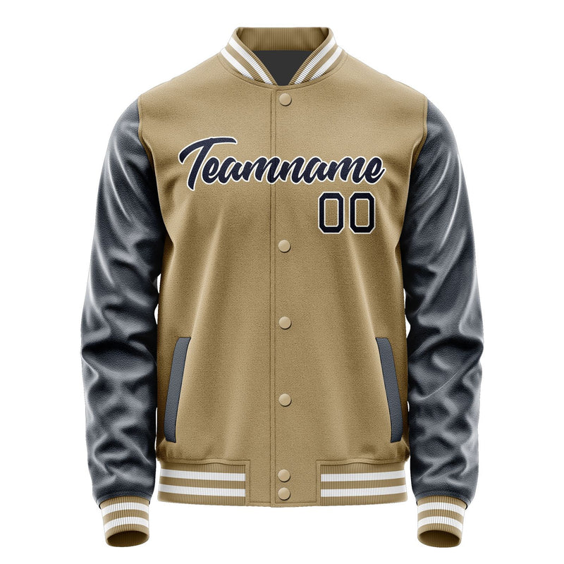 Custom Light Khaki Navy Jacket JA2525112518B21811