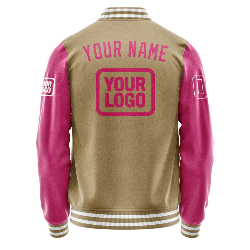 Custom Light Khaki Pink Jacket JA252513251818131318