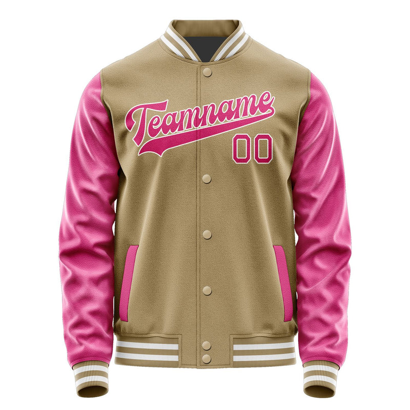 Custom Light Khaki Pink Jacket JA2525132518B31813