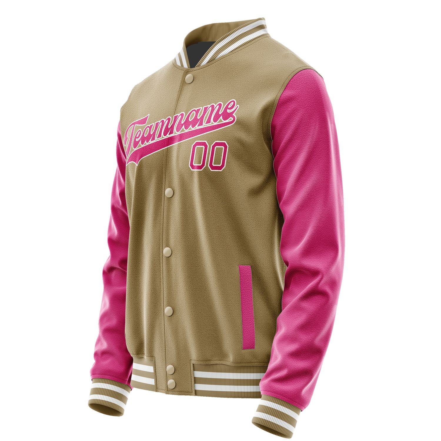 Custom Light Khaki Pink Jacket JA2525132518B31813