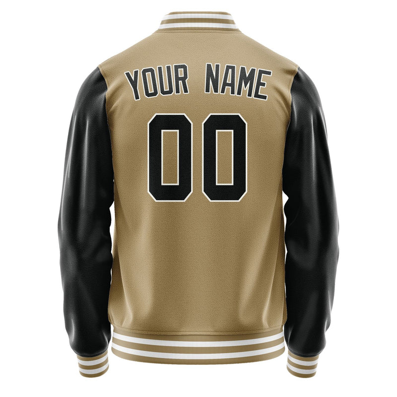 Custom Light Khaki Black Jacket JA2525172518B31817