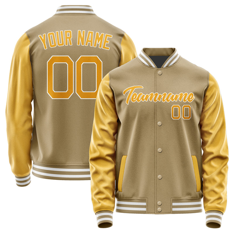 Custom Light Khaki Yellow Jacket JA2525192518B21819