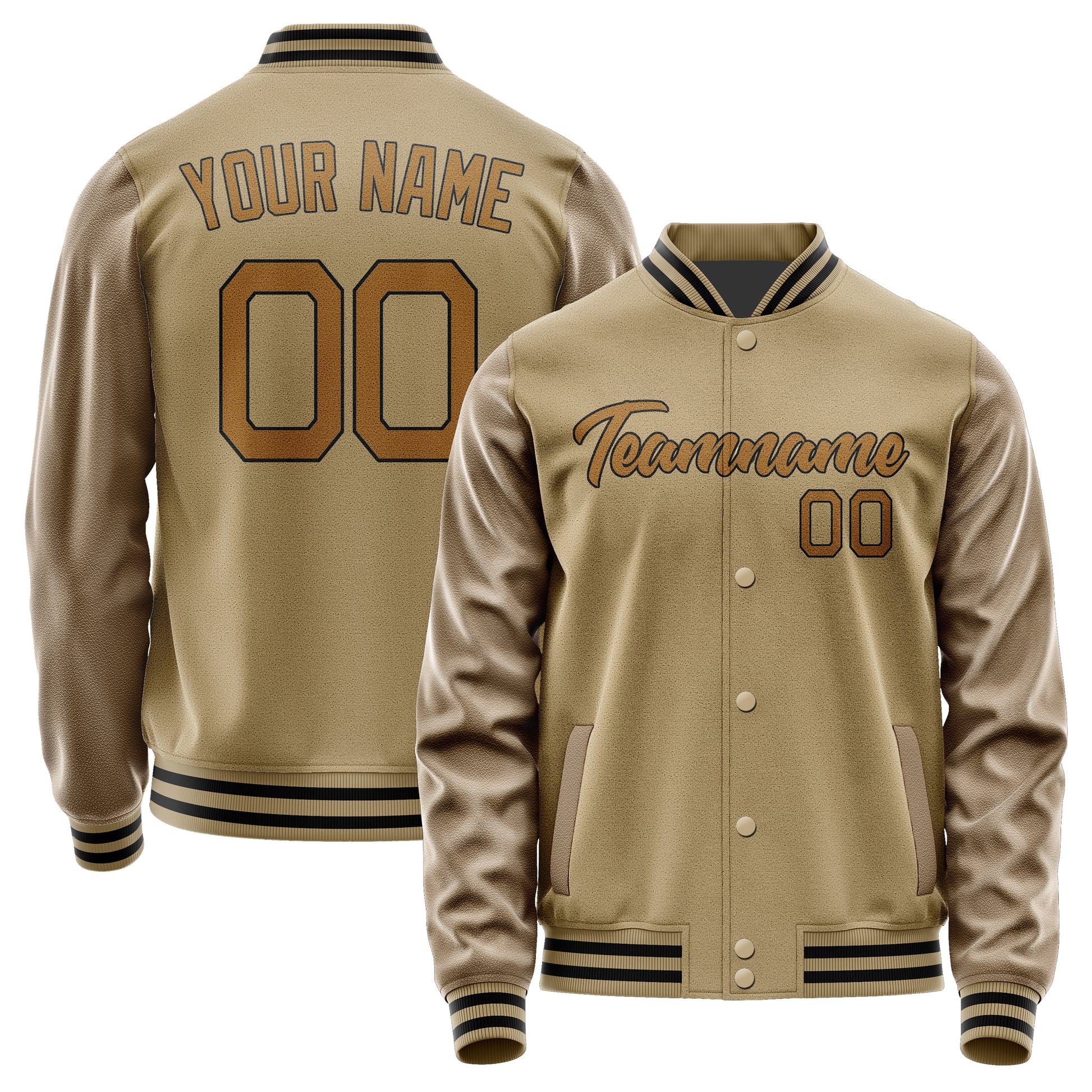 Custom Light Khaki Khaki Jacket JA2525222517B21722