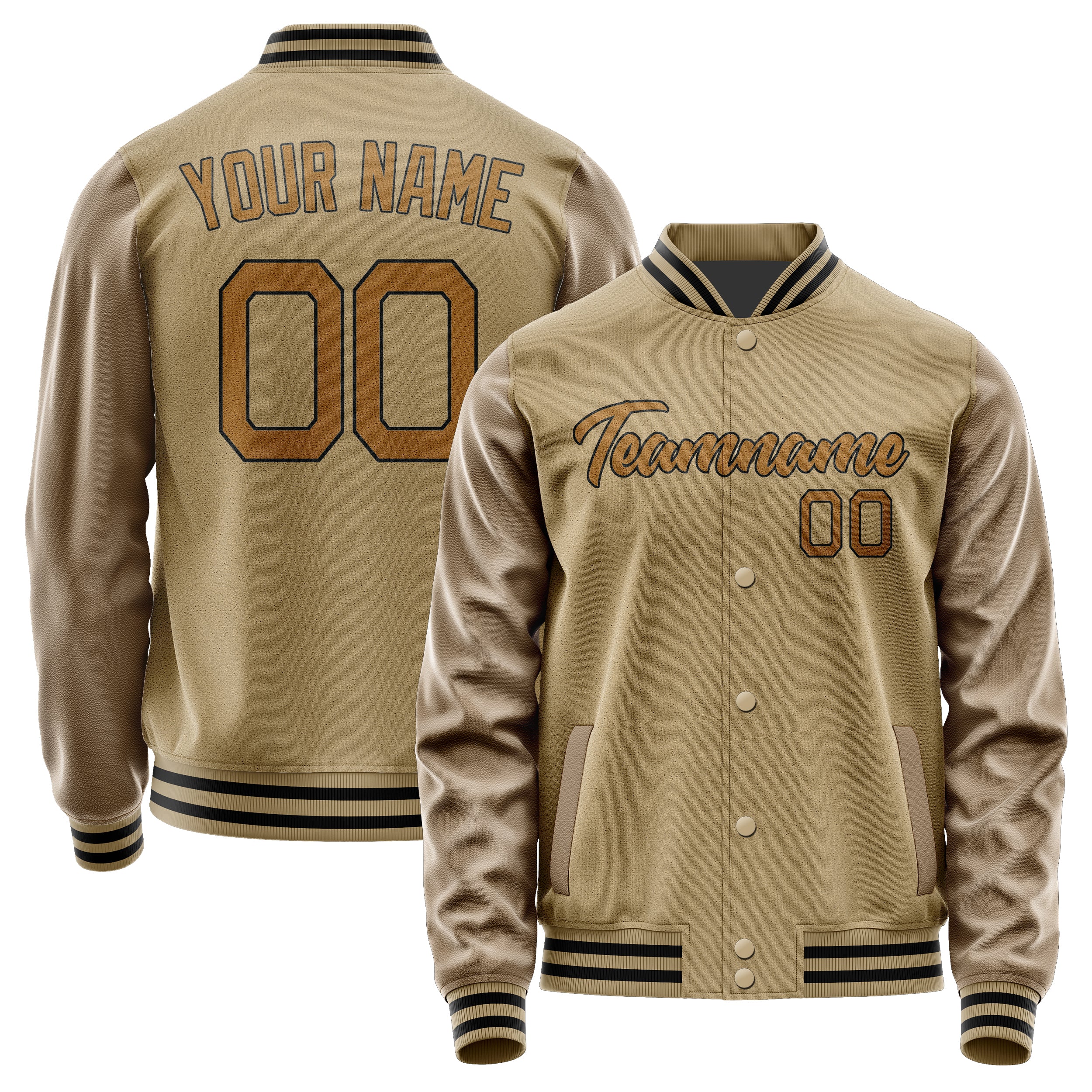Custom Light Khaki Khaki Jacket JA2525222517B21722