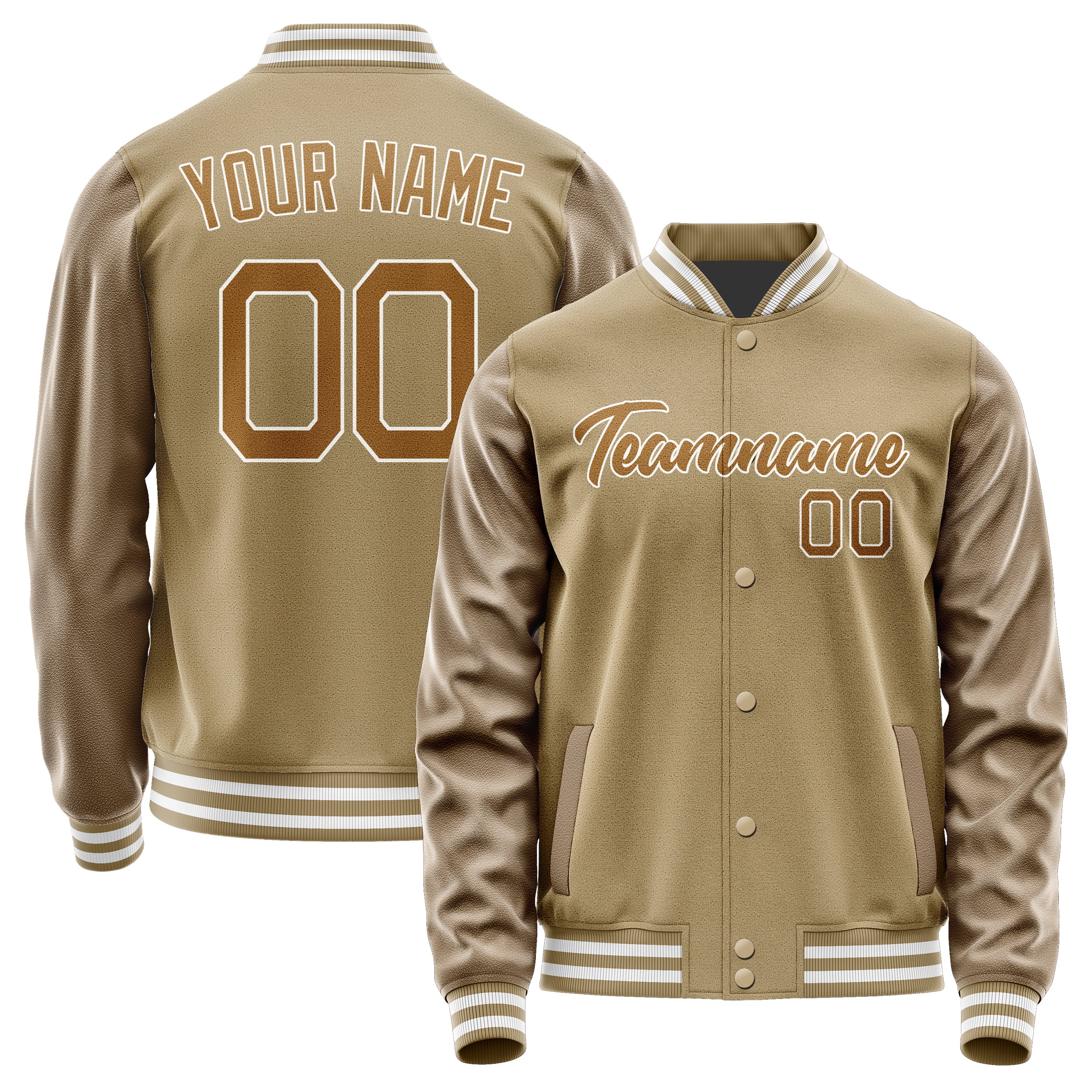 Custom Light Khaki Khaki Jacket JA2525222518B21822